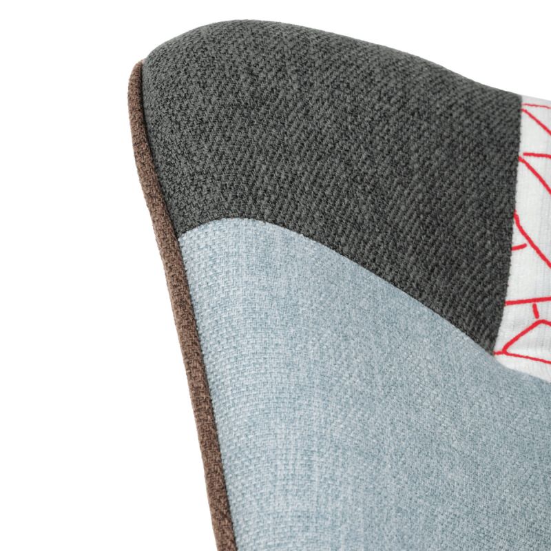 Luxusné hojdacie kreslo v modernom dizajne, poťah patchwork látka