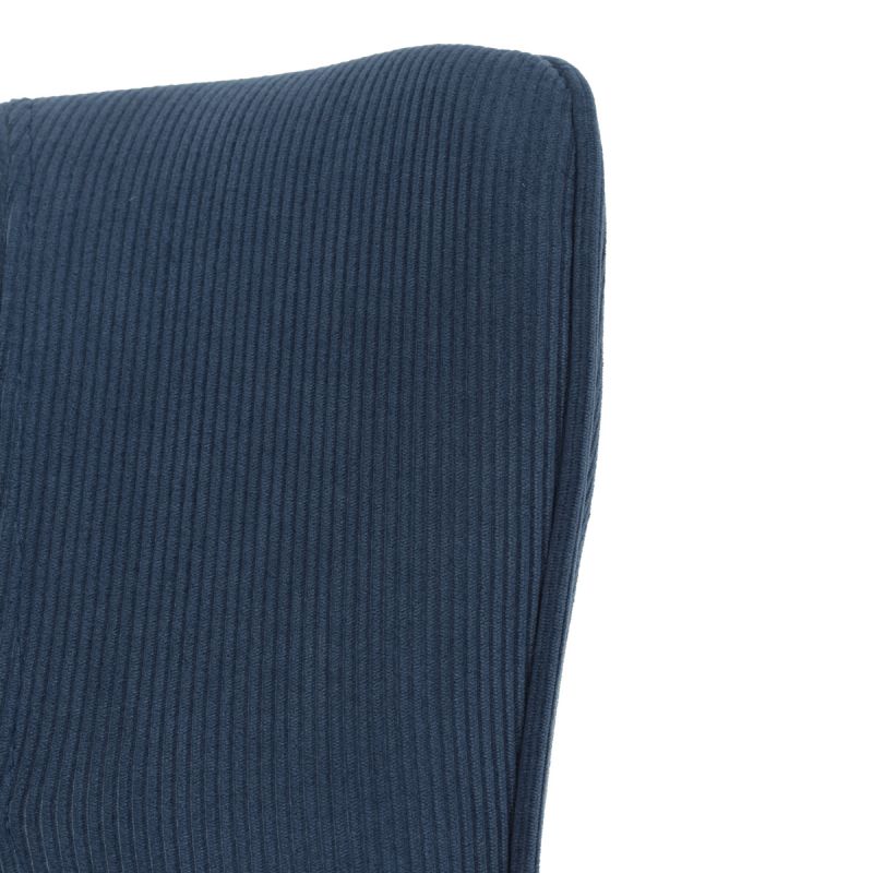 Moderné elegantné kreslo, poťah modrá menčestrová látka