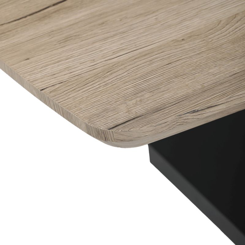 Konferenčný stôl v modernom dizajne 120x60cm, MDF doska, 3D dekor dub san remo