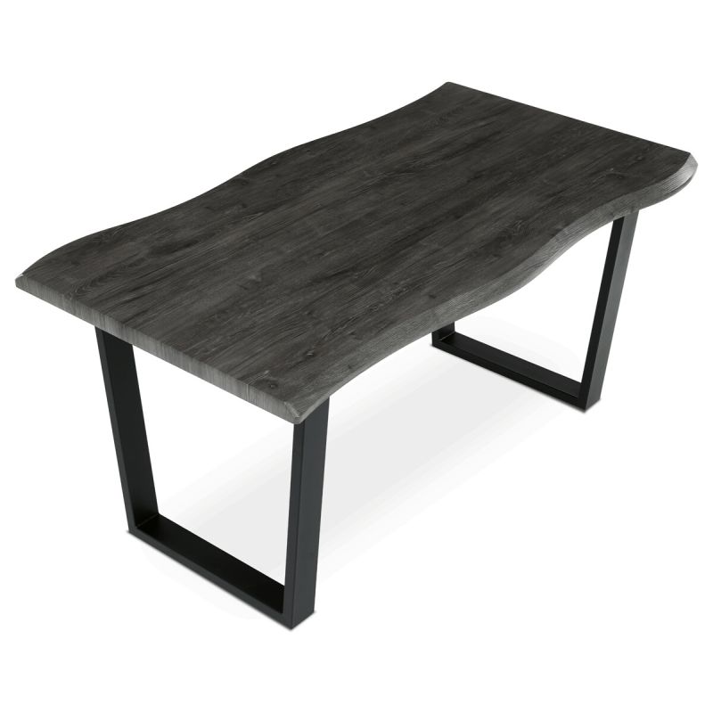 Stôl jedálenský 160x90, MDF doska dekor sivý dub, nohy v tvare U
