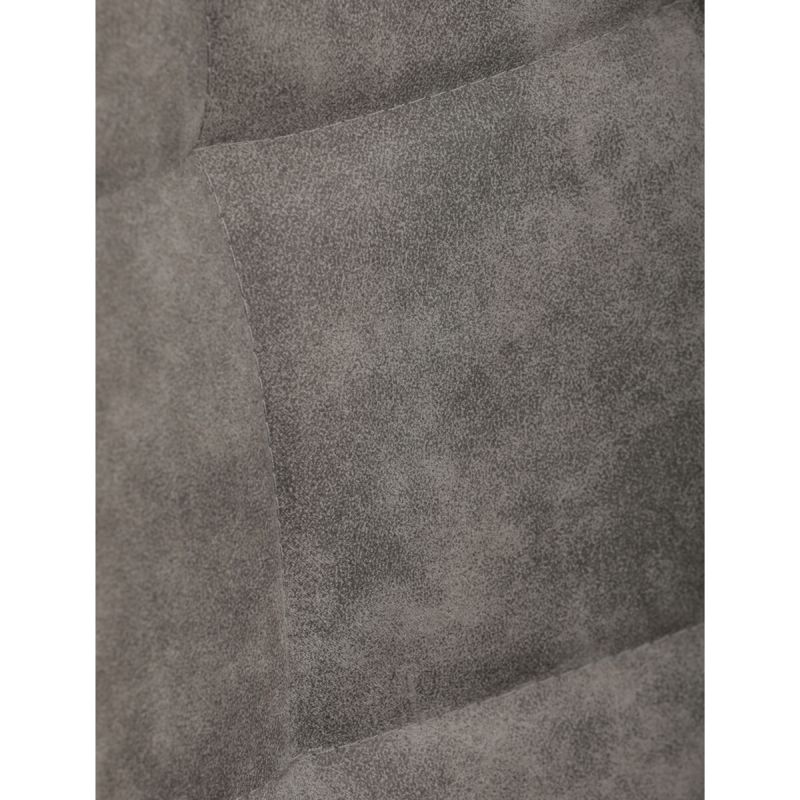 Jedálenská minimalistická stolička v industriálnom štýle, sivá vintage látka