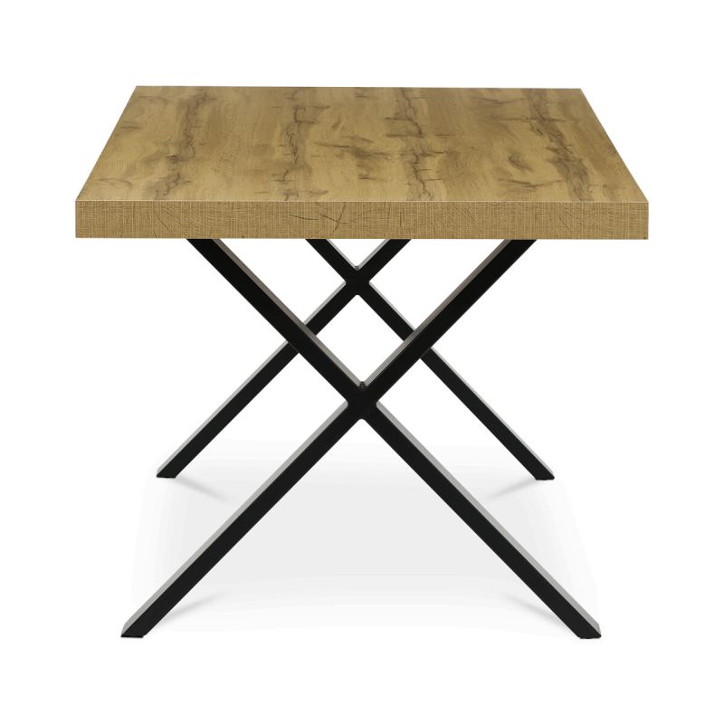 Jedálenský stôl s rozmermi 180x90, nohy v tvare X, dub