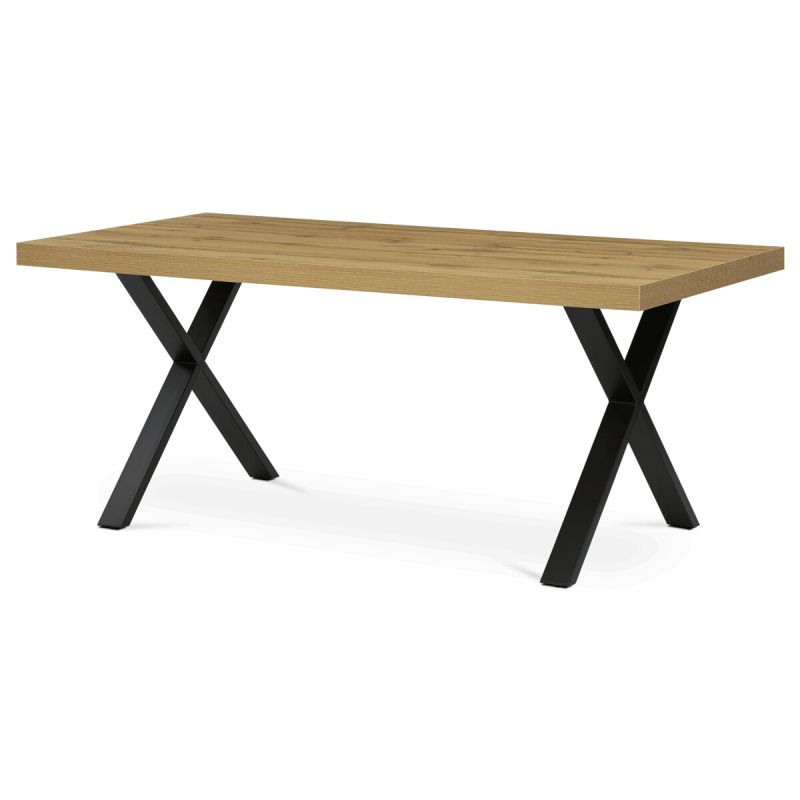 Jedálenský stôl s rozmermi 180x90, nohy v tvare X, dub