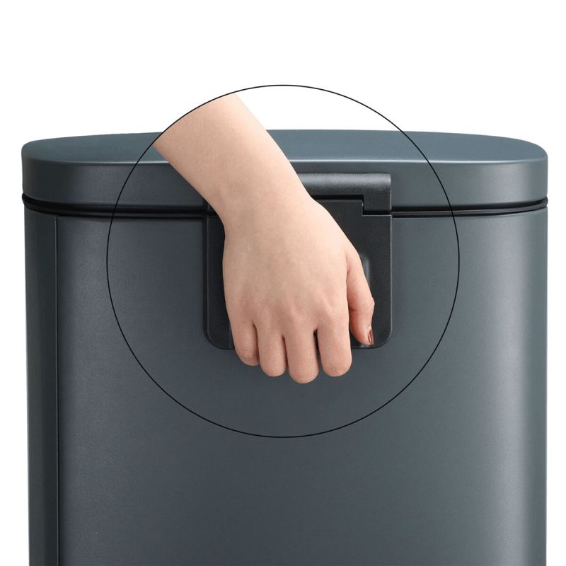Kôš na odpadky, kovový, čierny – 30 l