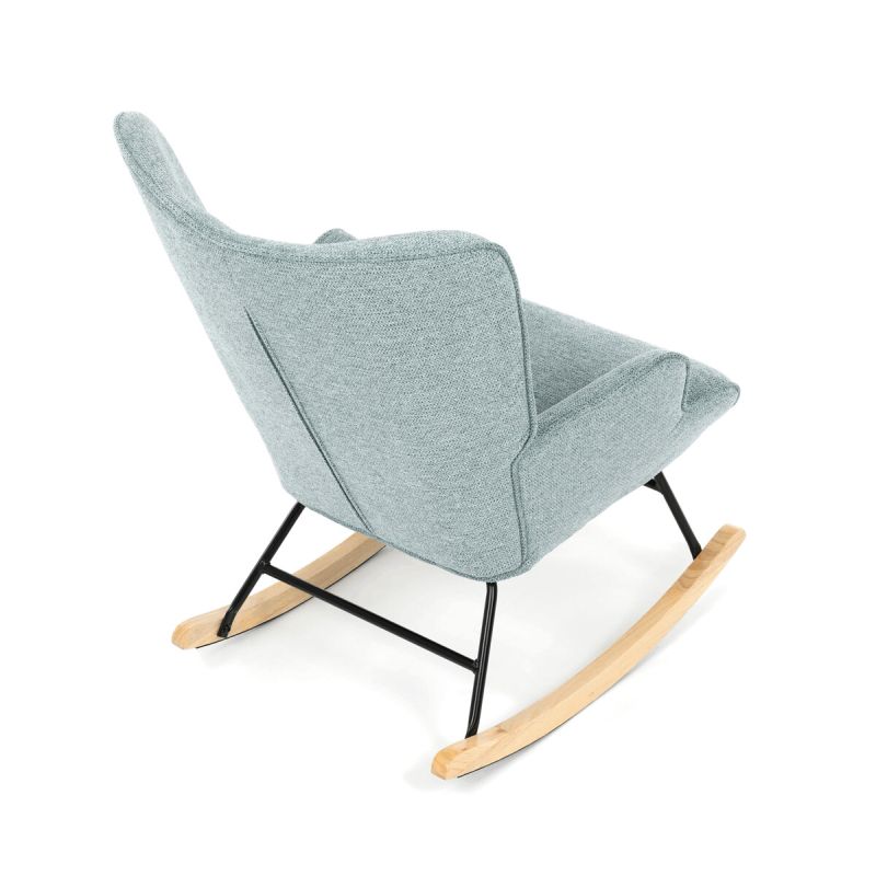 Moderné hojdacie kreslo v elegantnom modrom prevedení