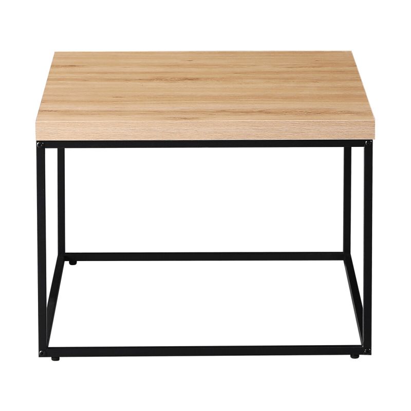 Konferenčný stolík 60x60cm, MDF divoký dub, čierna podnož