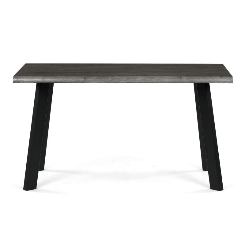 Moderný jedálenský stôl 140 × 80cm, sivý dub s kovovými nohami