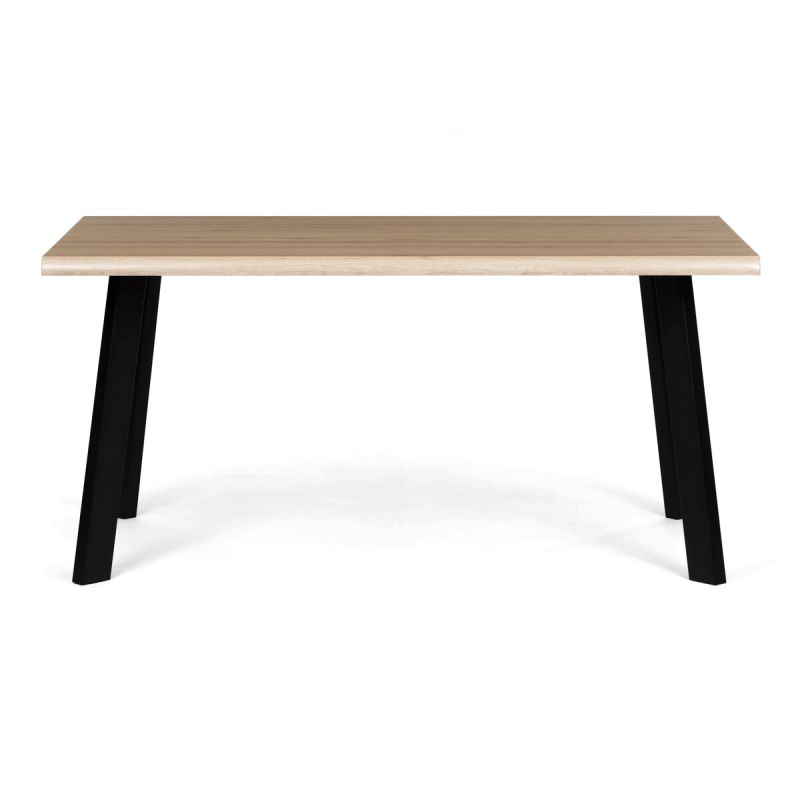 Moderný jedálenský stôl 160 × 90cm, divoký dub s kovovými nohami