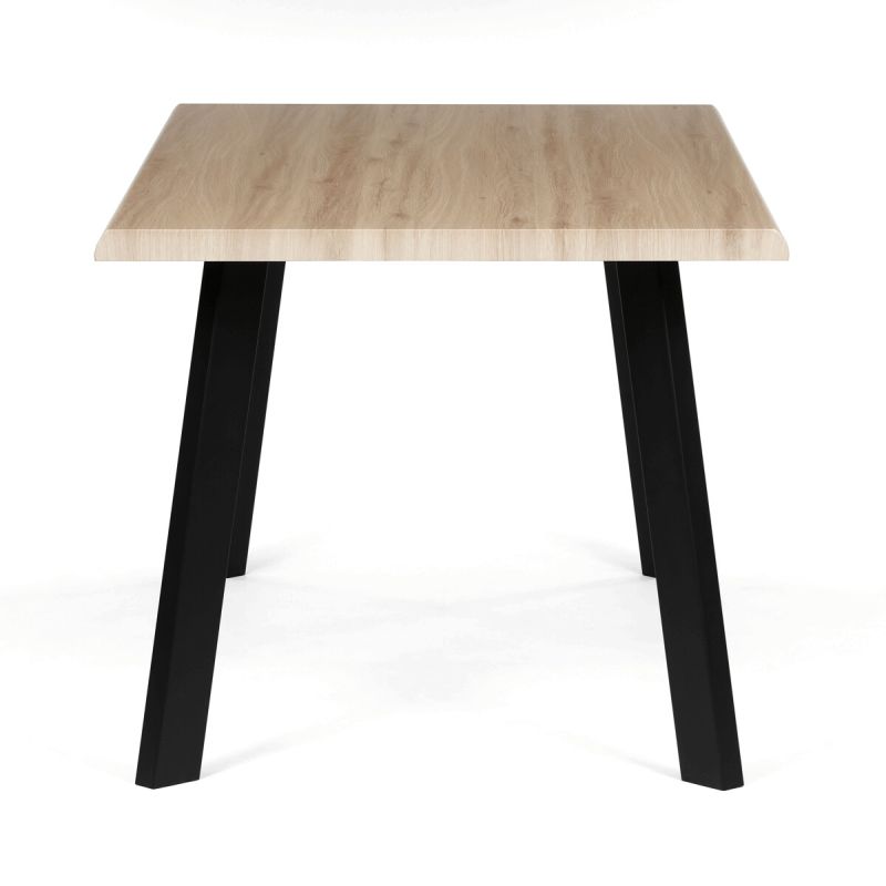 Moderný jedálenský stôl 160 × 90cm, divoký dub s kovovými nohami