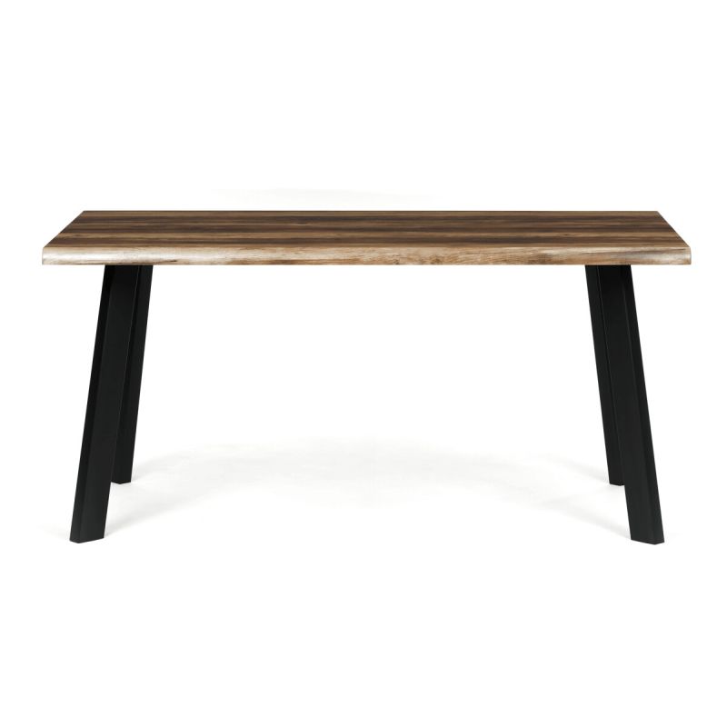 Moderný jedálenský stôl 160 × 90cm, old wood s kovovými nohami