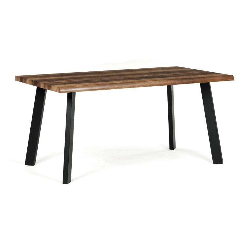Moderný jedálenský stôl 160 × 90cm, old wood s kovovými nohami