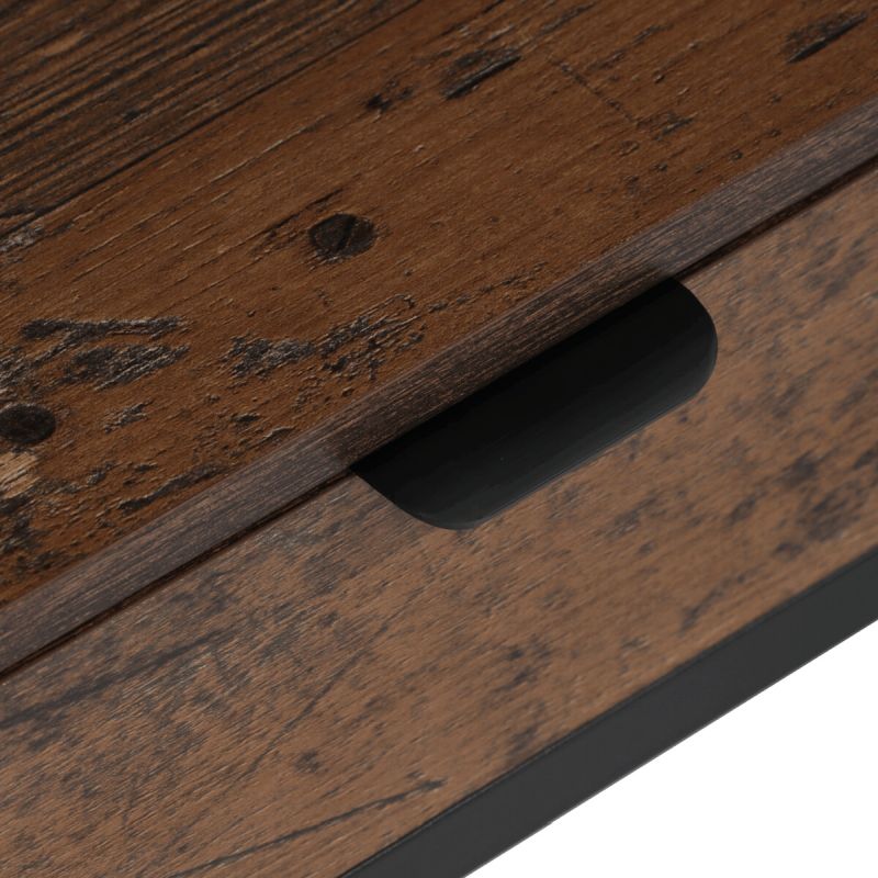 Konferenčný stolík, 100x50cm, MDF old wood, nohy čierny kov