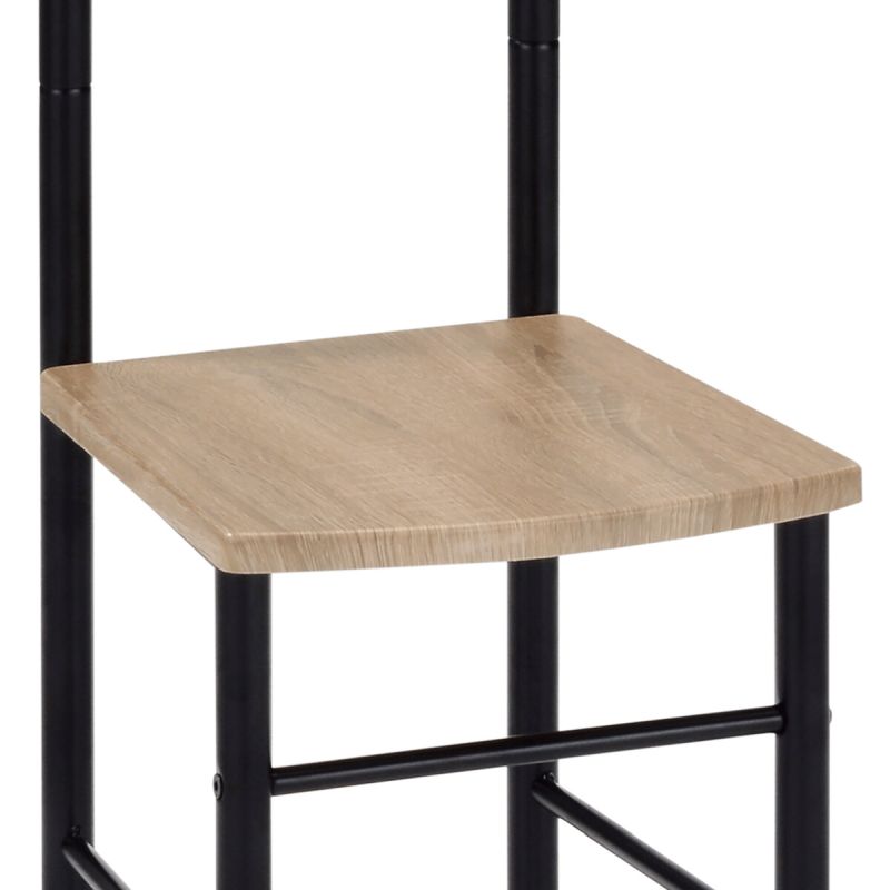 Nemý sluha so sedadlom čierny