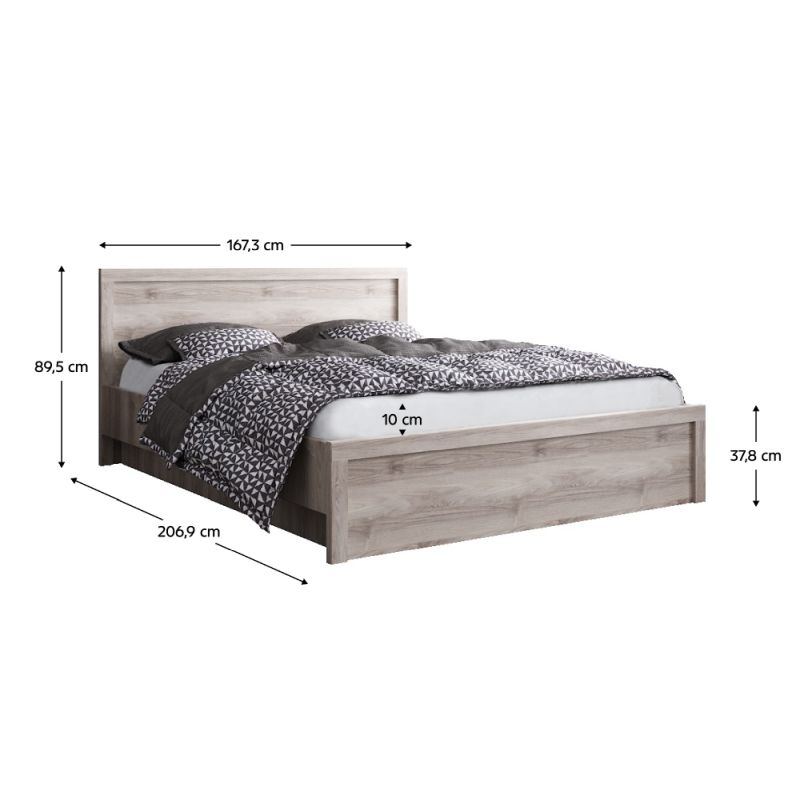 Posteľ s úložným priestorom 160 v elegantnom prevedení gaštan nairobi