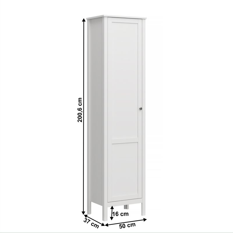 Regál 1D, biely