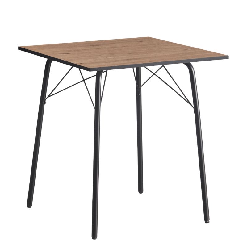 Jednoduchý a minimalistický jedálenský stôl, dub artisan-čierna, 70 cm