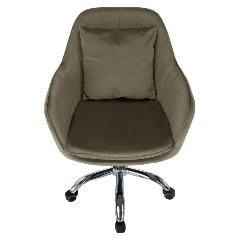 Štýlové a pohodlné kancelárske kreslo, sivohnedá Taupe Velvet látka