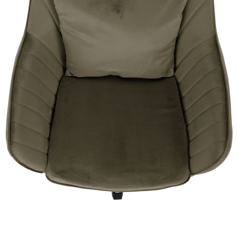 Štýlové a pohodlné kancelárske kreslo, sivohnedá Taupe Velvet látka