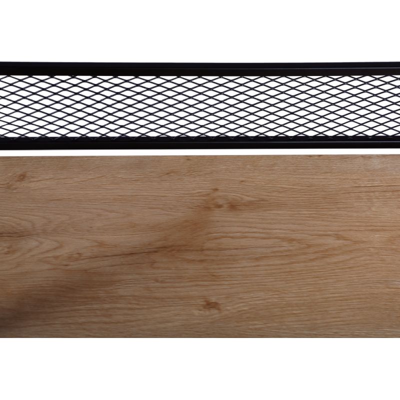 Regál, čierna-dub, 60x187 cm