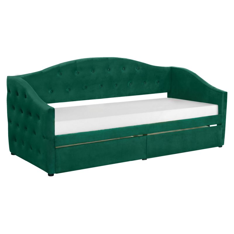 Čalúnená posteľ s úložným priestorom 90x200, zelená Velvet látka