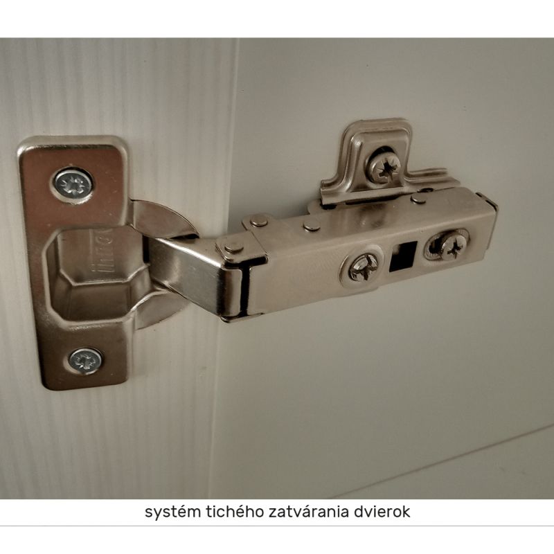 Dolná skrinka D40S4, biela-sosna andersen, 4x zásuvka