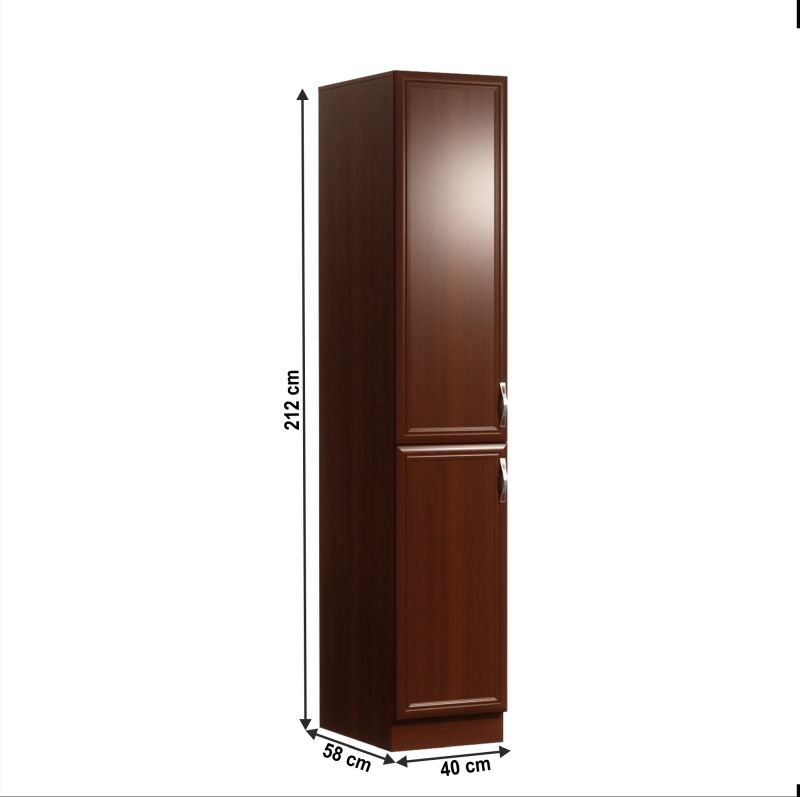 Potravinová skrinka D40SP, ľavá, orech Milano, 2x dvierka