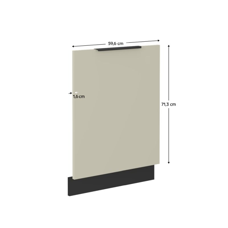 Dvierka na umývačku riadu, cashmere-čierna, ZM 713x596