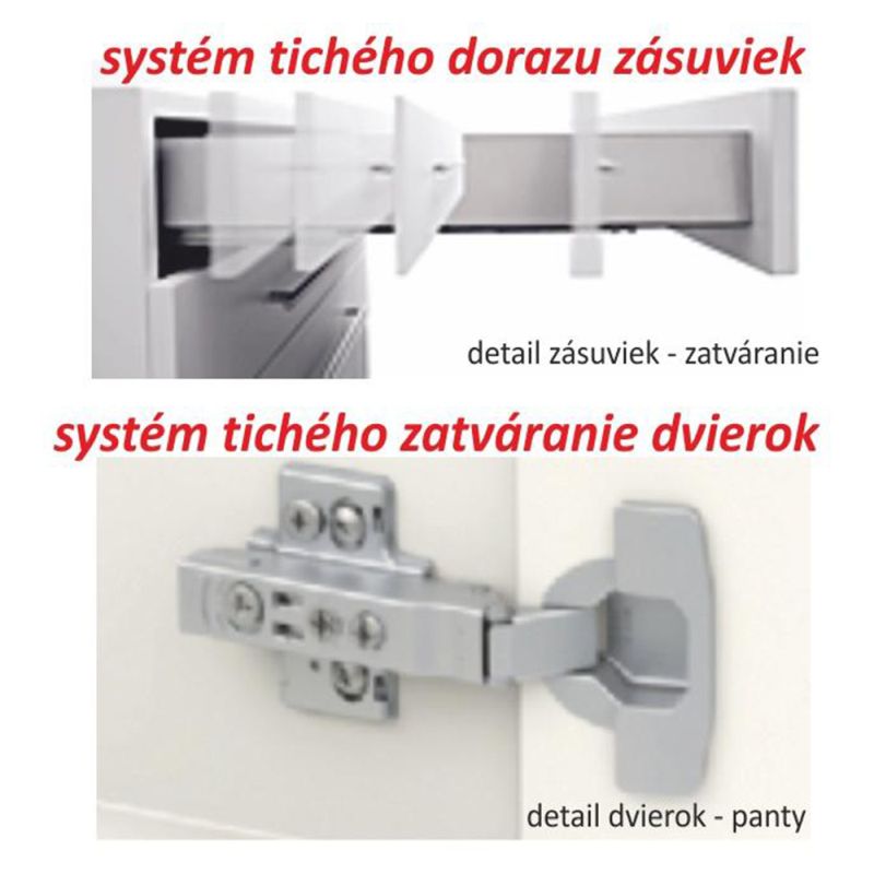 Skrinka horná G 80, vysoký biely lesk-dub sonoma, 2x dvierka
