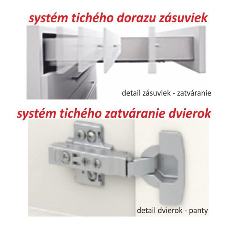Dolná skrinka na šporák D 60, vysoký biely lesk