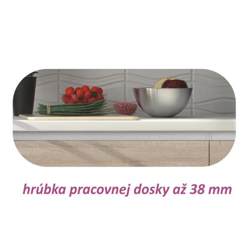 Dolná skrinka D 40, dub sonoma-biela, pravá, 1x dvierka