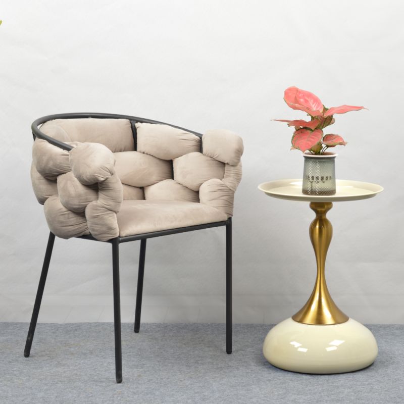 Elegantné jedálenské kreslo s elegantným dizajnom, sivohnedá Taupe Velvet látka