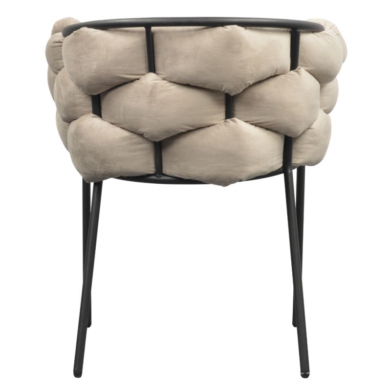 Elegantné jedálenské kreslo s elegantným dizajnom, sivohnedá Taupe Velvet látka