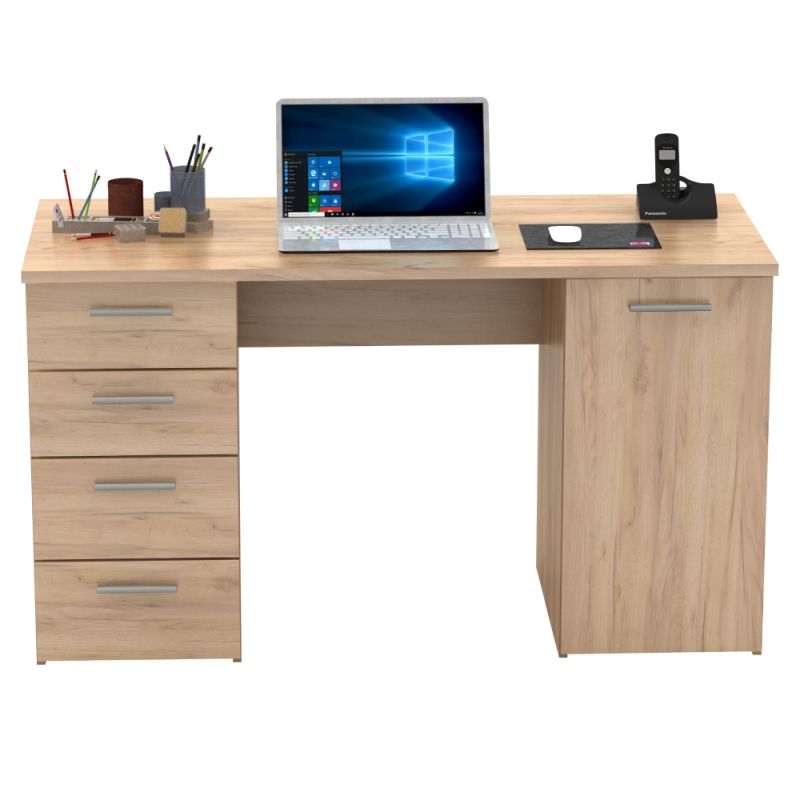 Praktický písací stôl vo farbe dub artisan