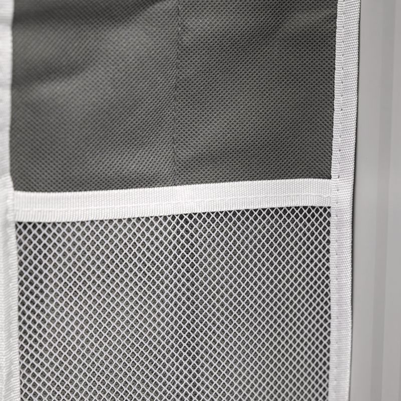 Závesný organizér na dvere, sivá látka