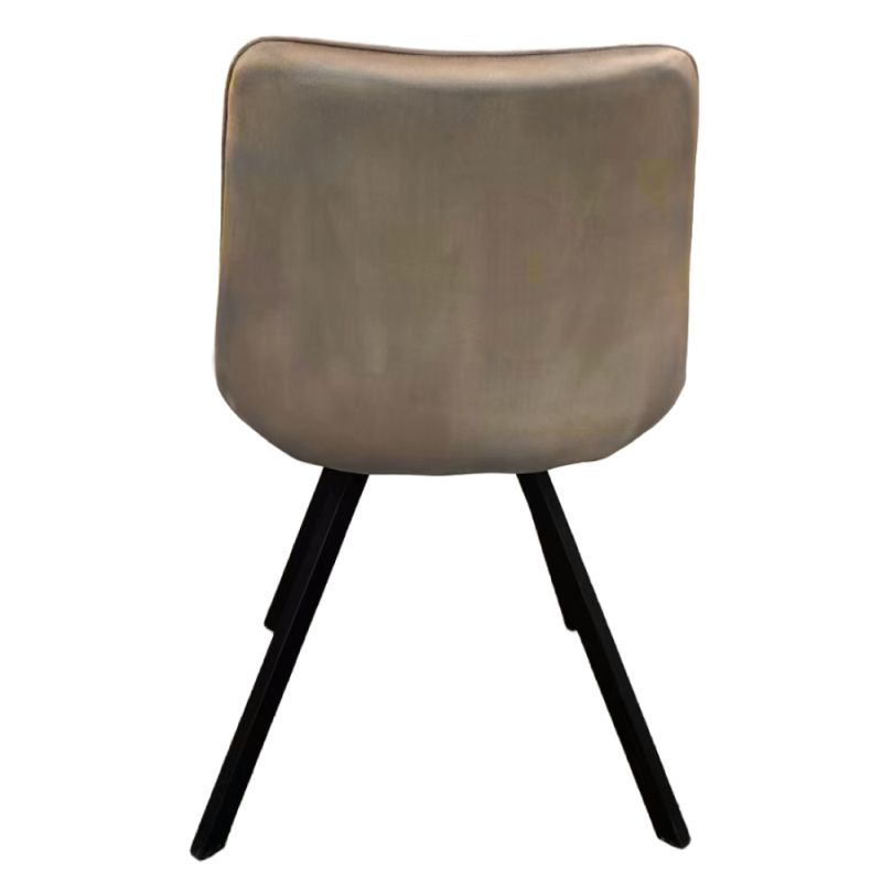Štýlová jedálenská stolička sivohnedá Taupe Velvet látka-čierna