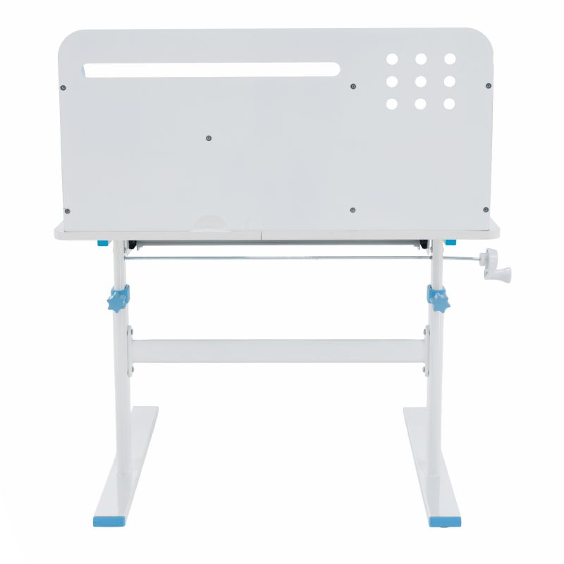 Rastúci písací stôl 80x60 cm, modro-biely