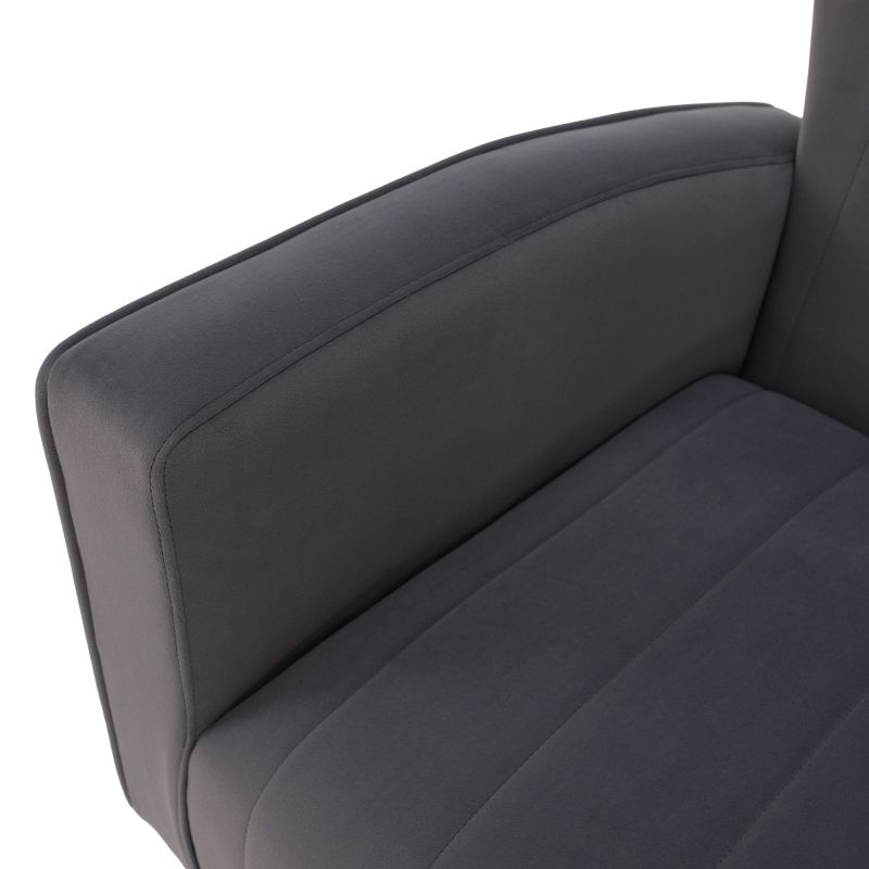 Nadčasové relaxačné kreslo, sivá Velvet látka, zlaté nohy