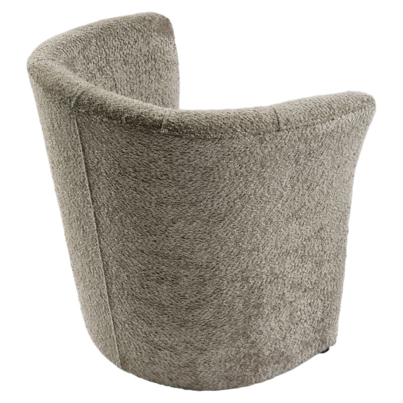 Moderné klubové kreslo, sivobéžové Taupe v látke Coral Boucle