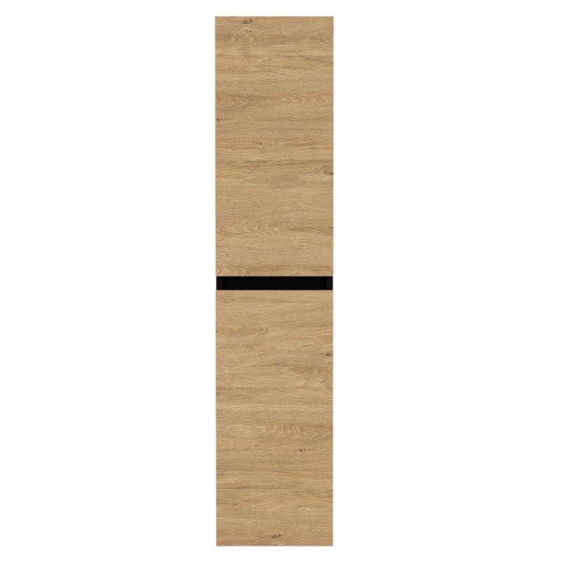 Vysoká skrinka do kúpelne, 30cm, dub zlatý, čierna
