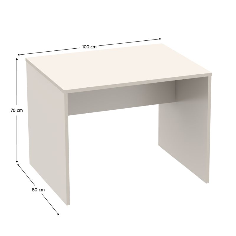 Moderný PC stôl z kvalitnej DTD, kašmír, 100cm