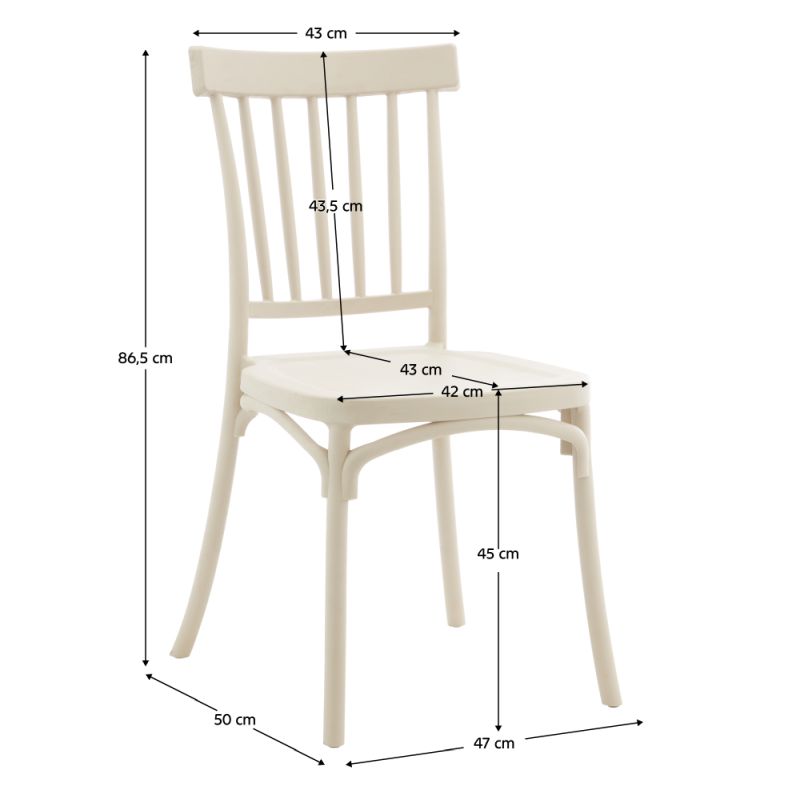 Stohovateľná stolička, sivohnedý Taupe plast