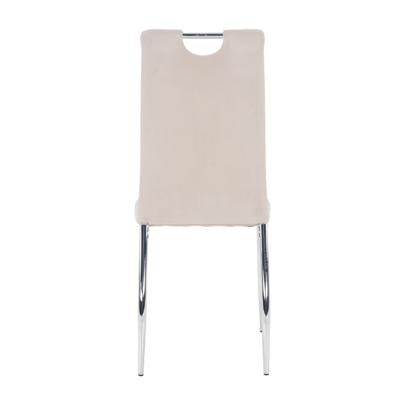 Moderná jedálenská stolička béžová Dulux Velvet látka