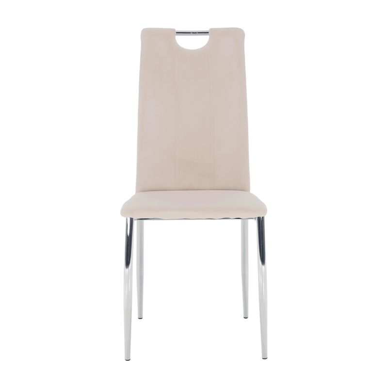Moderná jedálenská stolička béžová Dulux Velvet látka