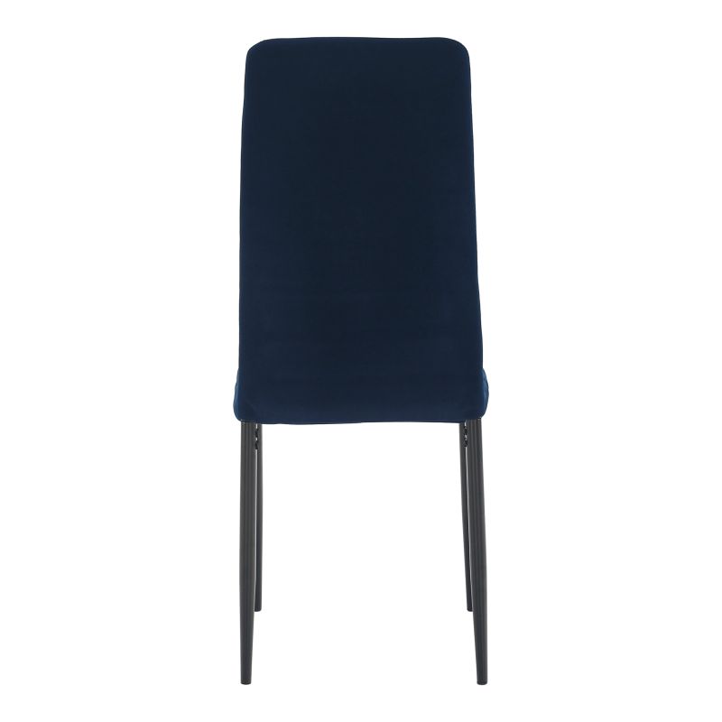 Stolička s jednoduchým dizajnom modrá Velvet látka