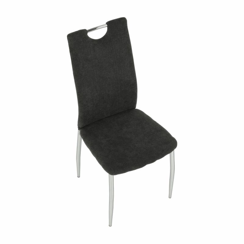 Moderná jedálenská stolička hnedosivá látka