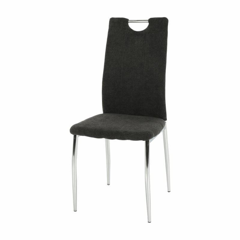 Moderná jedálenská stolička hnedosivá látka