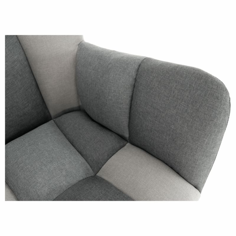 Dizajnové otočné kreslo v patchwork látke