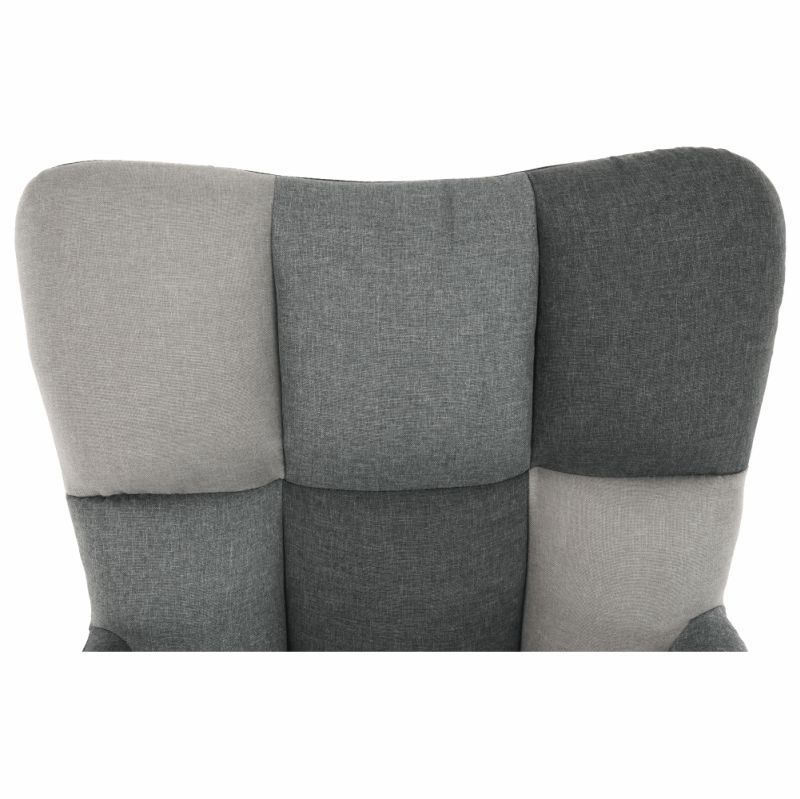 Dizajnové otočné kreslo v patchwork látke