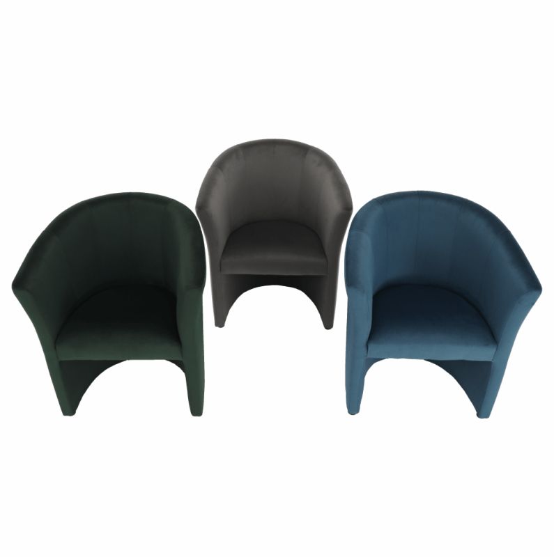 Elegantné kreslo, sivá látka
