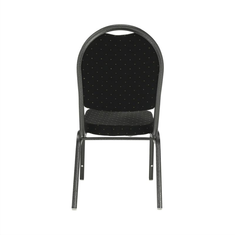 Konferenčná stohovateľná stolička čierna/tmavosivý rám